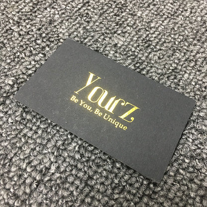 Wholesale Custom Logo & Size Business Card Printing Full Color CMYK Thick Art Paper Gold Foil Embossed Visiting Card Custom Die Cut Printing Service