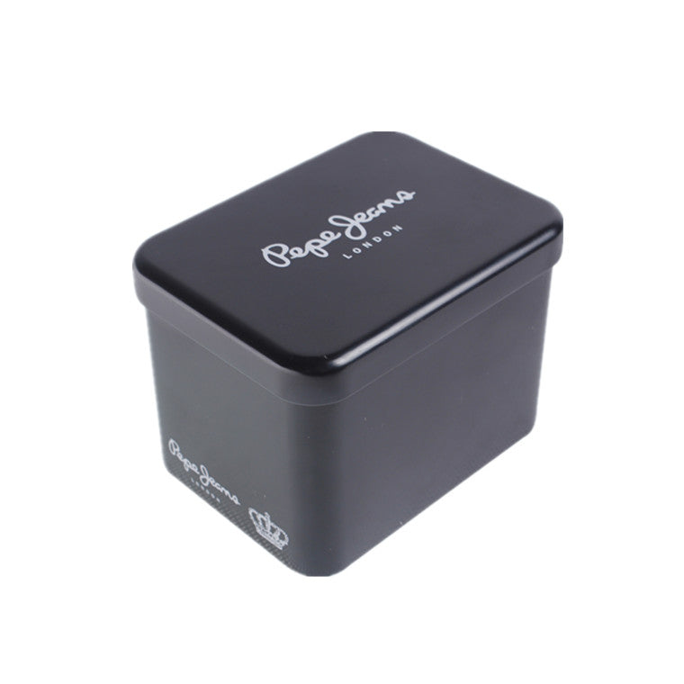 Small Black Rectangle Slide Lid Custom Logo Tin Box Recyclable Tinplate Metal Case For Mint Cosmetic Hardware Gift Pack