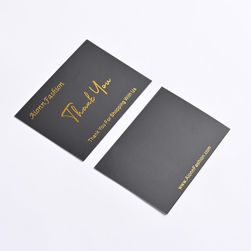 Custom Luxury Black Gold Foil Business Card Printing Thick Matte Black Cardstock Embossed Logo Gold Edge Custom Die Cut Visiting Card Wholesale Printing Service