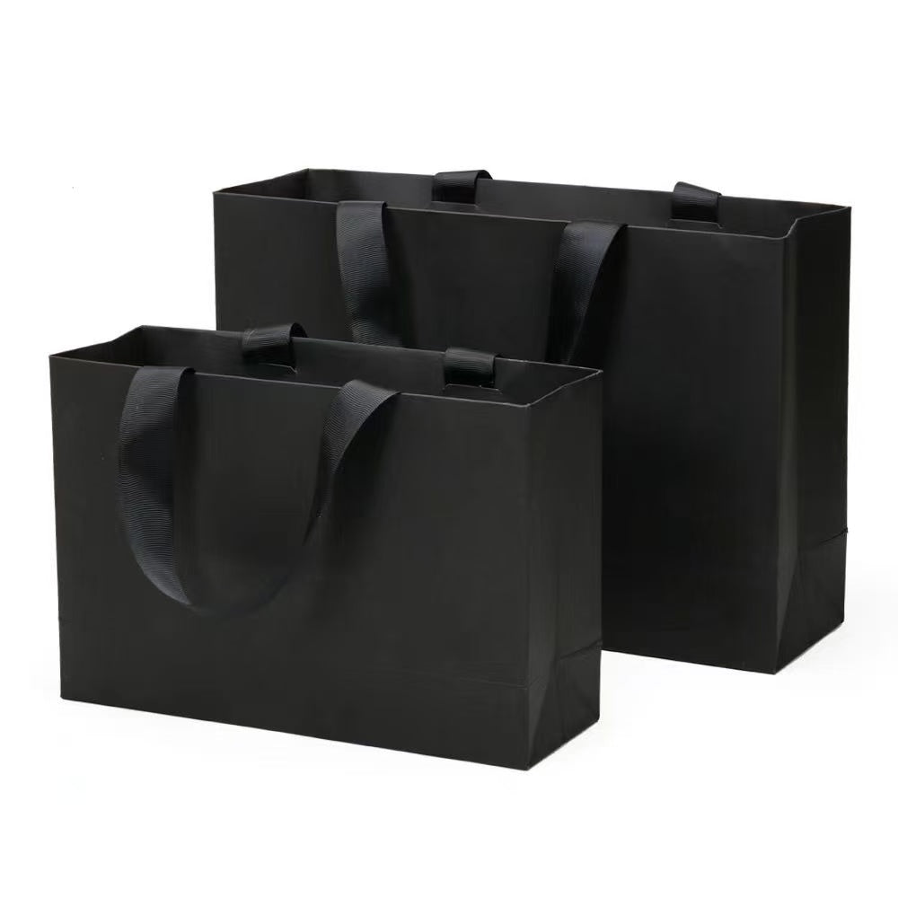 Custom Printed Kraft Paper Shopping Gift Bag Eco Recyclable Custom Logo For Apparel Bakery Cosmetic Holiday Retail Pac