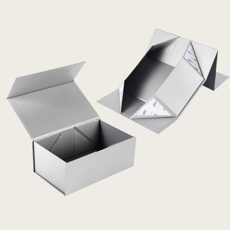 Luxury Paper Foldable Magnetic Rigid Gift Box Custom Logo Matte Satin Ribbon Packaging For Cosmetic Jewelry Clothing Wedding OEM Wholesale