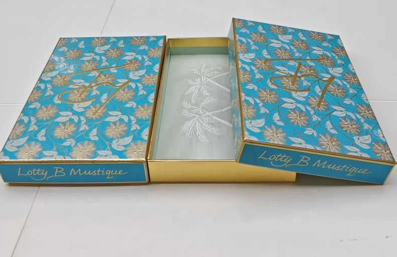 Heaven and Earth Cover Rigid Gift Box Custom Logo Recyclable Two-Piece Lid Base Paper Packaging Box For Cosmetic Jewelry Holiday Gift Sets