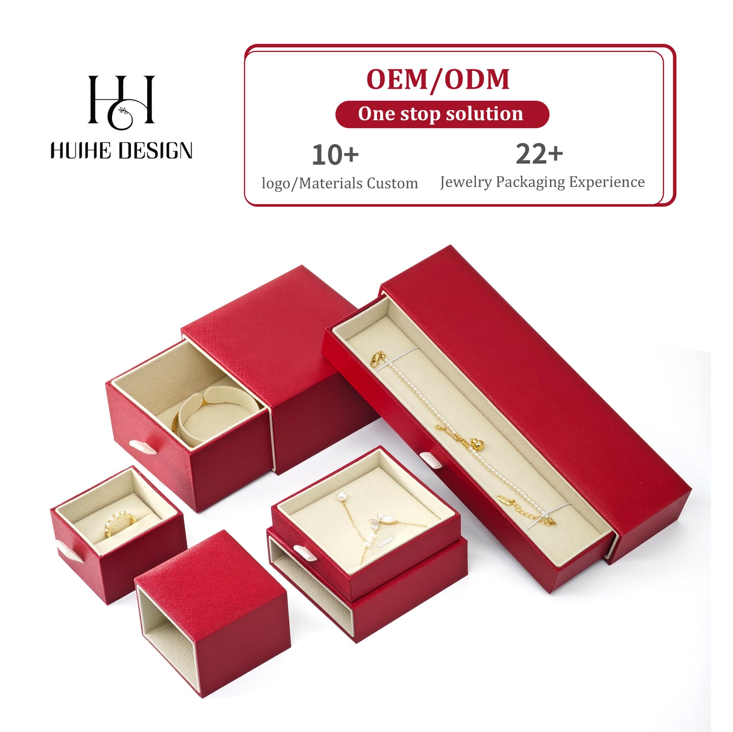 High End Luxury Leatherette Paper Ring Drawer Box Custom Logo Hot Foil Stamping Rigid Cardboard Velvet Insert Wedding Proposal Ring Jewelry Packaging Box Wholesale OEM ODM