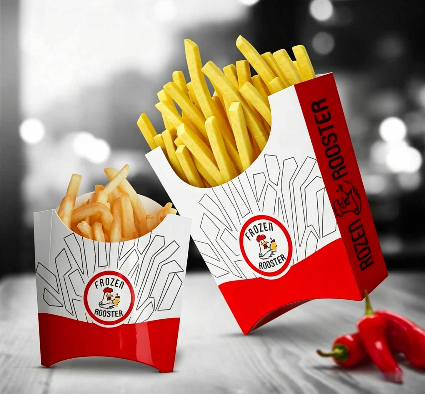 Custom Printed French Fry Packaging Box Food Grade Greaseproof Disposable Kraft Paper Cone Holder Custom Logo For Fast Food Restaurant Snack Takeaway Delivery