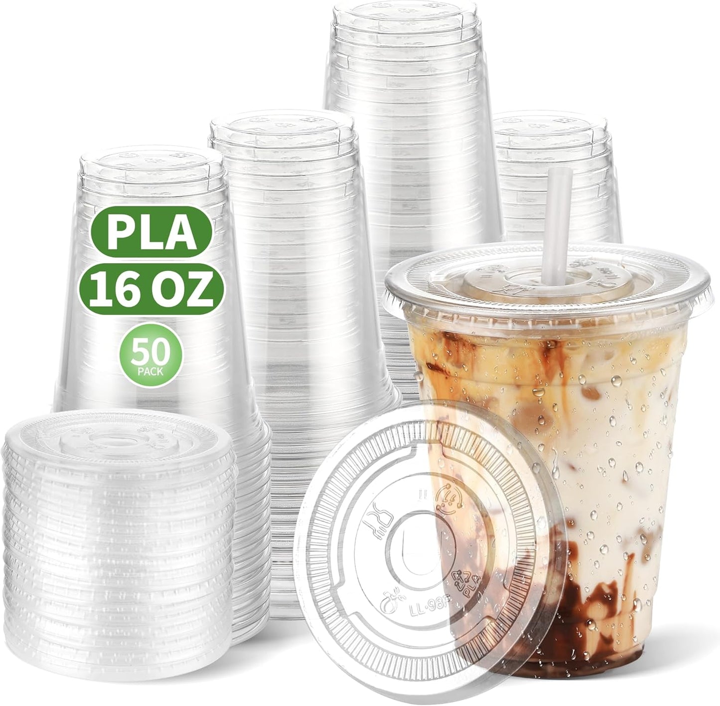 Printing Logo Clear Disposable Cold Drink PET Cup Food Grade Recyclable For Juice Boba Coffee Takeaway Pack