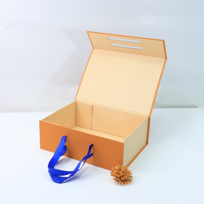 Custom Printed Luxury Foldable Book Style Magnetic Rigid Gift Box Velvet EVA Lined Cosmetic Jewelry Apparel Portfolio Corporate Packaging Custom Size Contact Us For Flat Pack Book Box Solutions