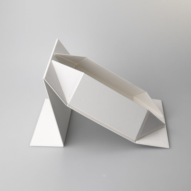 Wholesale Custom Logo Ribbon Printed Foldable Magnetic Rigid Gift Box Flat Pack Velvet EVA Lined Cosmetic Jewelry Apparel Wine Packaging Custom Size Contact Us For Ribbon Branded Fold Luxury Gift Box Solutions
