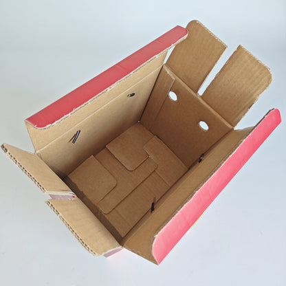 High Quality Custom Logo Hard Corrugated Gift Box Recyclable Kraft Paper Packaging With Handle For Wine Fruit Corporate Festival Gift