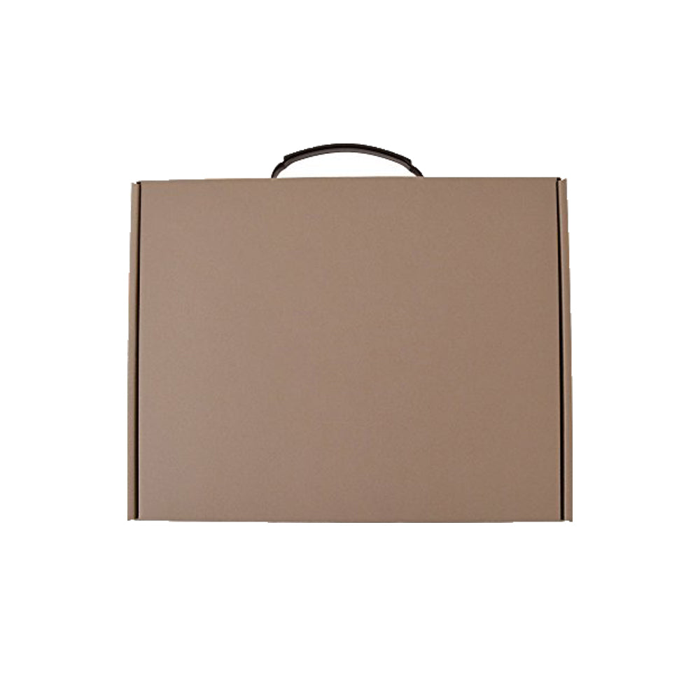 Custom Printed Corrugated Carrying Cases Mailer Box Recyclable Portable Handle Shipping Carton For Apparel Cosmetic Gift E-commerce Packaging