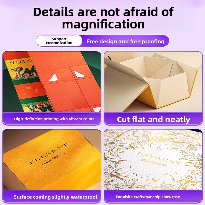 Boîte cadeau rigide magnétique en forme de livre, haut de gamme, pliable, avec couvercle rabattable, logo personnalisé en relief, marquage à chaud pour cosmétiques, bijoux, thé, mariage, parfum, OEM, vente en gros