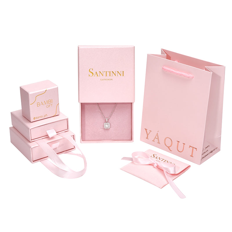 Sliding Drawer Jewelry Packaging Box Custom Logo Recyclable Paper Slide Gift Box For Ring Earring Necklace Bracelet Small Jewelry