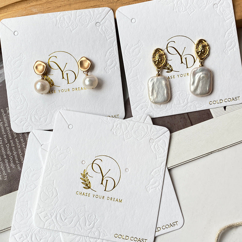 Customized Embossed Debossed Logo Necklace Display Box Rigid Paperboard Slide Drawer Jewelry Box Velvet Insert Pendant Chain Necklace Luxury Gift Packaging OEM ODM Wholesale