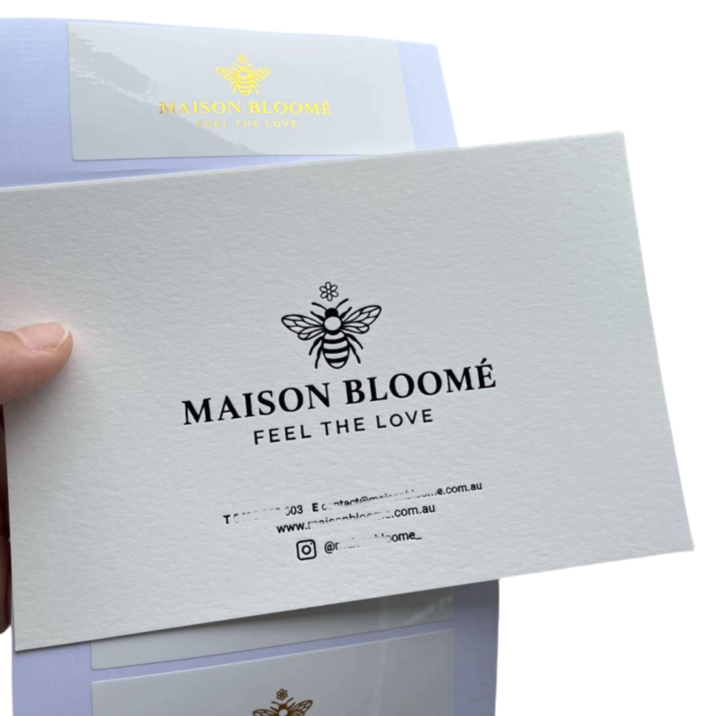 High Quality Black & Green Custom Thank You Card Printing Gold Foil Thick Matte Cardstock Custom Logo E-commerce Packaging Insert Greeting Card Wholesale Printing Service