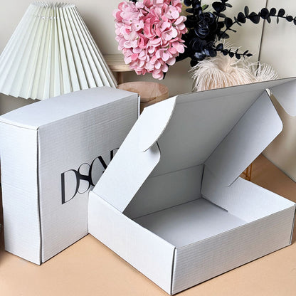 Small Corrugated Cardboard Custom Shipping Mailer Box Eco Recyclable Foldable Aircraft Carton Custom Logo Print Cosmetic Jewelry Small Gift Packaging OEM Wholesale