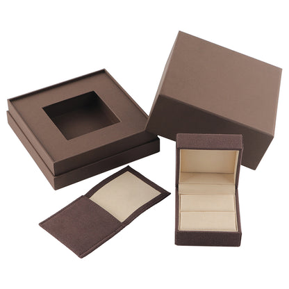 Flip Open Hard Rigid Jewelry Gift Box Magnetic Closure Flocked Inner Liner Recyclable Ring Earring Necklace Packaging Custom Logo Size Contact Us For Luxury Jewelry Packaging Solutions