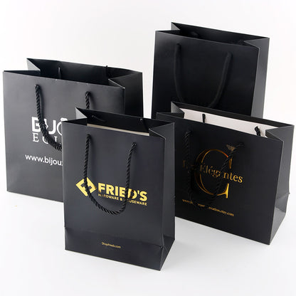 Wholesale Luxury Clothes Shopping Paper Bag Eco Recyclable Custom Logo Ribbon Handle For Apparel Shoes Boutique Gift Pack
