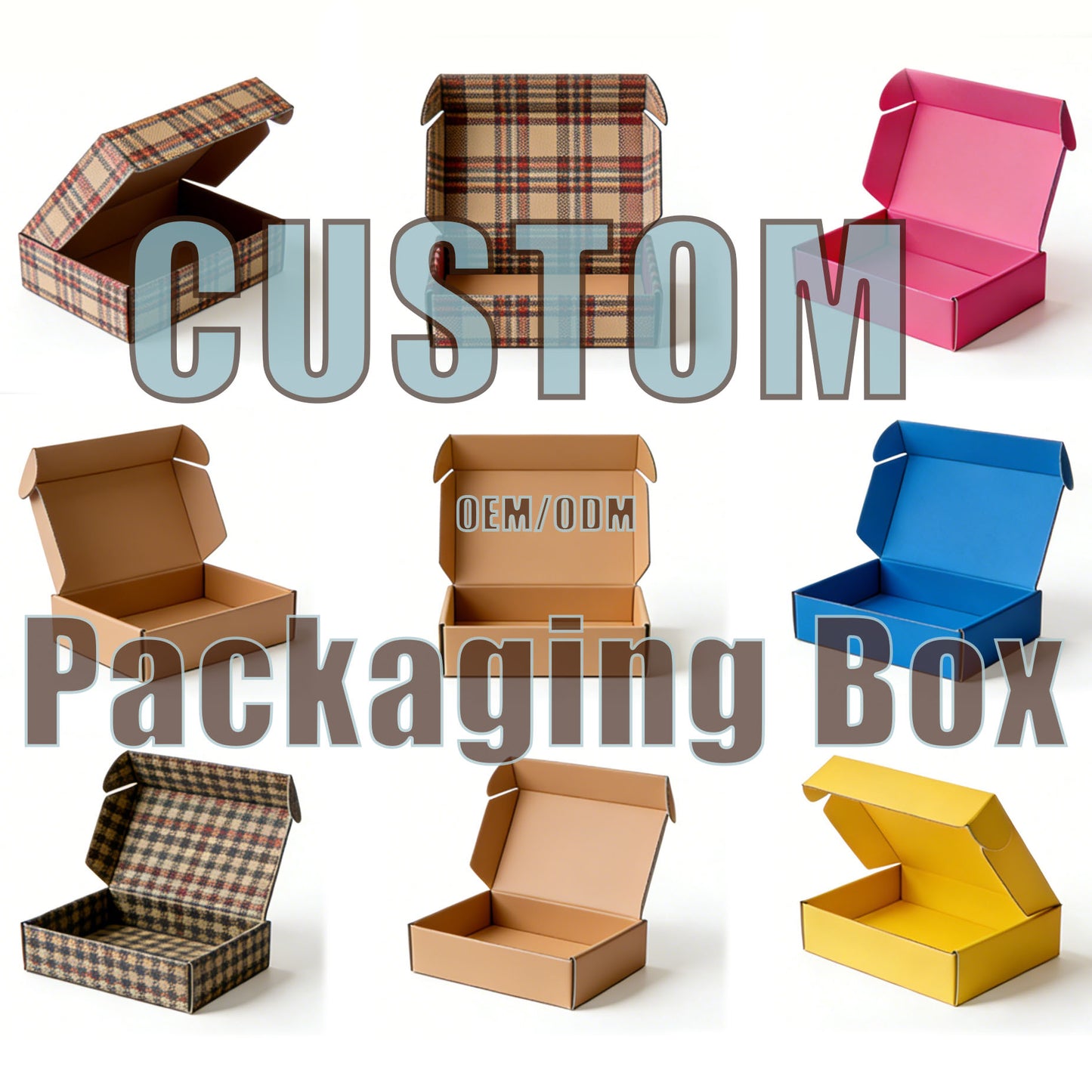 Custom Corrugated Shipping Box Personalized Brand Logo Print Recyclable Foldable E-commerce Mailer Packaging Carton
