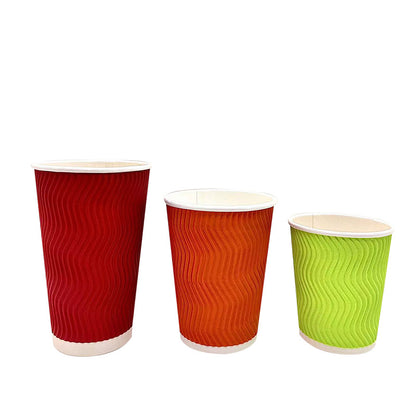 Wholesale Hot Selling Plain Color Disposable Paper Cup Custom Logo For Party Coffee Tea Hot Drink Pack