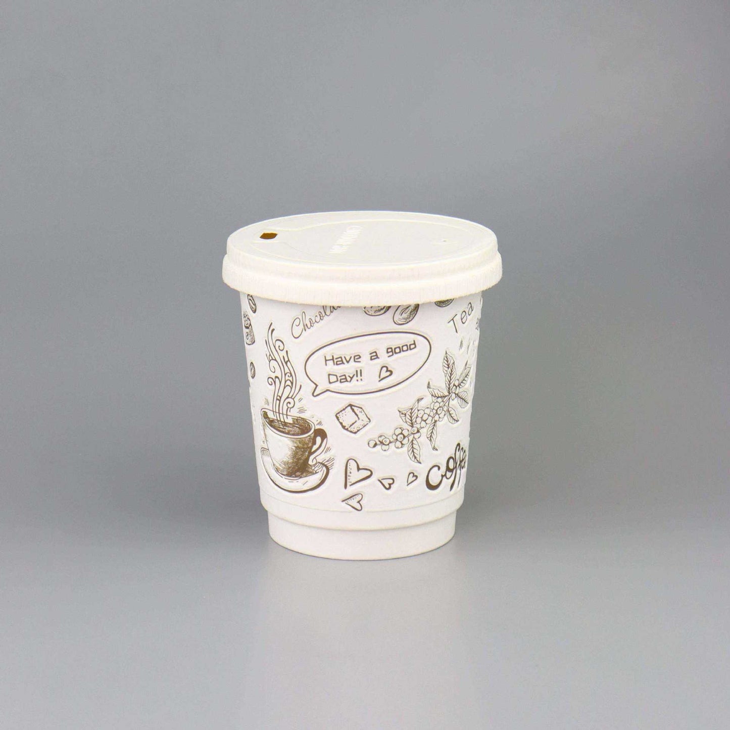 Custom Printed Double Wall Disposable Paper Cup Food Grade Insulated For Coffee Tea Hot Drink Takeaway Pack