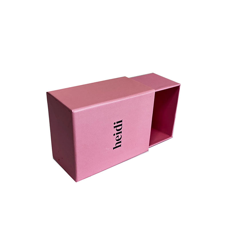 Custom Logo Square Crystal Jewelry Gift Box Recyclable Rigid Heaven Earth Cover Paper Box Luxury Packaging For Ring Necklace Earring Wedding Jewelry