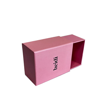 Custom Logo Square Crystal Jewelry Gift Box Recyclable Rigid Heaven Earth Cover Paper Box Luxury Packaging For Ring Necklace Earring Wedding Jewelry