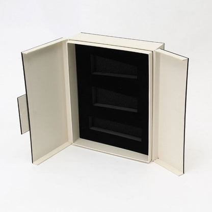 Luxury Custom Printing Relievo Embossed Slide Flip Rigid Gift Box Recyclable Dual Slide Drawer Flip Lid Premium Cosmetic Jewelry Packaging Custom Logo Contact Us For Tactile Brand Packaging Solutions