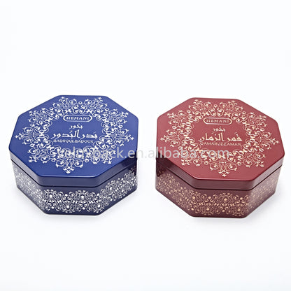 Factory Custom Irregular Metal Tea Packaging Tinplate Can Airtight Food Grade Custom Logo Printed Recyclable Special Shape Tea Storage Gift Box