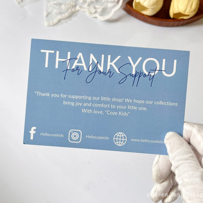 Factory Wholesale Custom Personalized Brand Logo Card Printing Gold Foil Embossed Thick Matte Paper Business Thank You Insert Card OEM ODM Printing Service