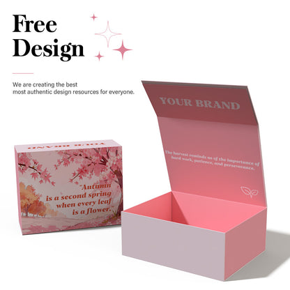Custom Logo Luxury Small Foldable Magnetic Paper Gift Box Flat Collapsible Mini Flip Lid Box Full CMYK Print Jewelry Cosmetic Perfume Wedding Favor Packaging OEM Wholesale