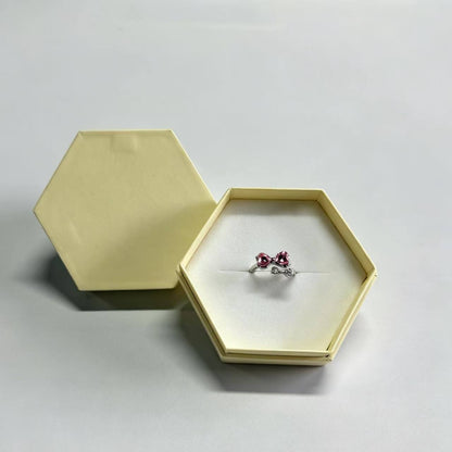 Special-shaped Hexagonal Jewelry Box Custom Logo Recyclable Irregular Rigid Flip Paper Box Luxury Velvet Lining Packaging For Ring Earring Necklace Wedding Jewelry