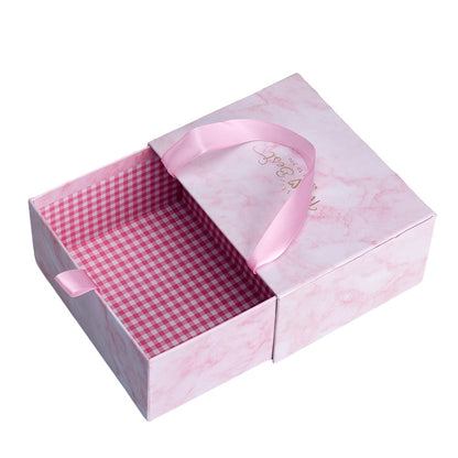 High-end Boutique Gift Box With Customizable Handle Foldable Magnetic Rigid Box Custom Logo Print Wedding Holiday Cosmetic Jewelry Portable Luxury Packaging OEM Wholesale