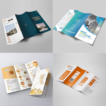 Factory Professional Customized Folded Manual Leaflet Printing Full Color CMYK Product Instruction Pamphlet Advertising Flyer Custom Logo Foldable Brochure Printing Service
