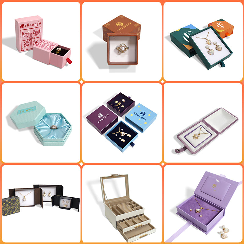 Custom Luxury Cardboard Paper Earring Drawer Box Custom Logo Hot Foil Stamping Velvet Insert Slide Out Rigid Jewelry Gift Packaging Box Wholesale OEM ODM