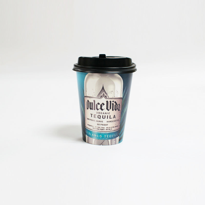 Single Wall Disposable Paper Cup For Hot Drinks Custom Logo Printing Food Grade PE/PLA Waterproof Coated Coffee Tea Takeaway Cups With PP/CPLA Lids OEM Wholesale