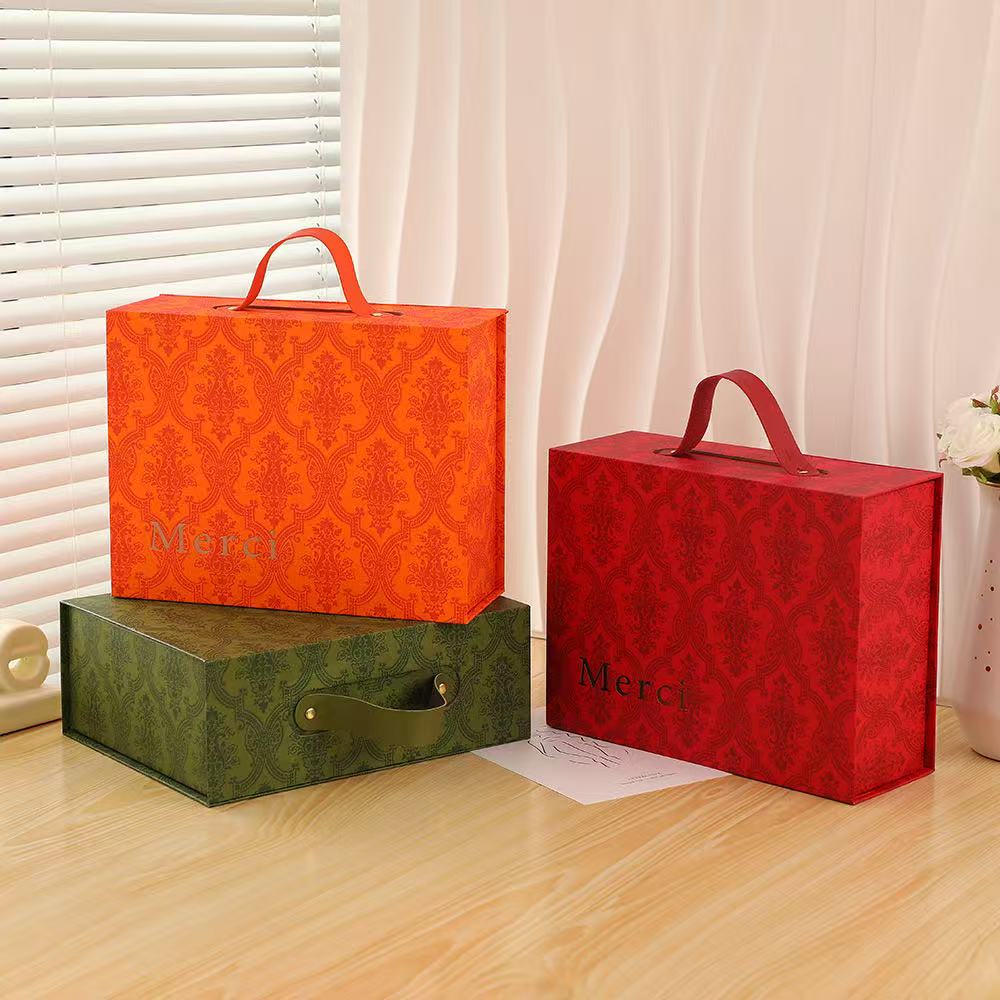 Large Capacity Eco Friendly Biodegradable Recyclable Rigid Gift Box Custom Logo Sustainable Packaging For Apparel Wellness Corporate Gift Sets