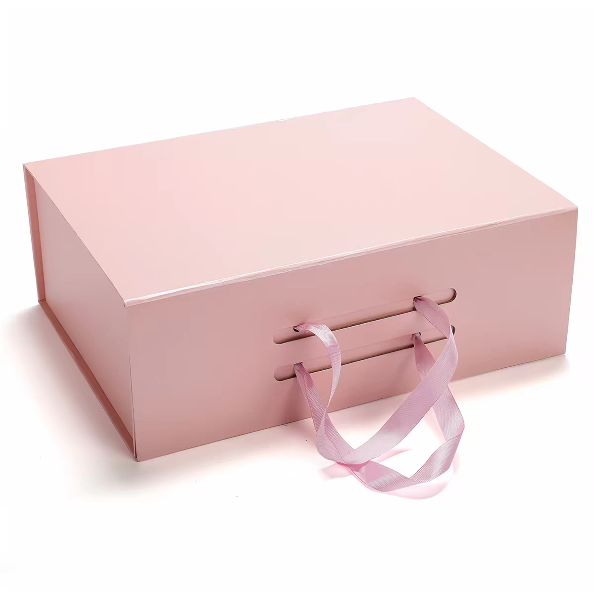 Pink Foldable Magnetic Paper Gift Box Wholesale Custom Logo Matte Rigid Box For Cosmetic Jewelry Wedding Bridesmaid Proposal Valentine Gift OEM Packaging