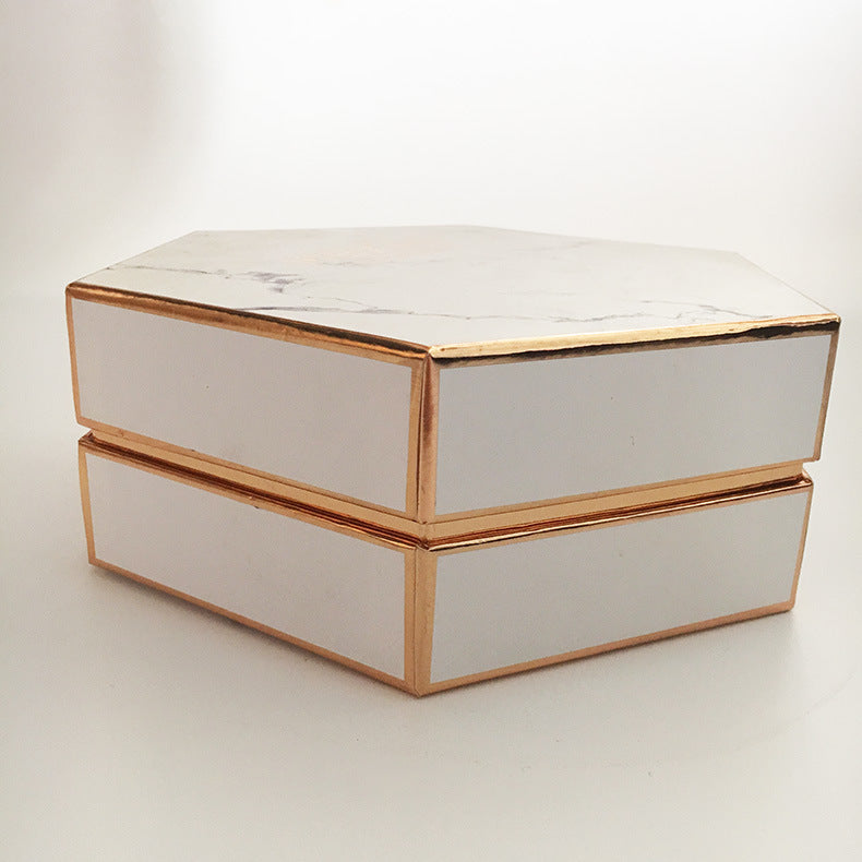 Hexagonal Cardboard Rigid Gift Box With Custom Divided Insert Custom Logo Print Luxury Packaging For Chocolate Candle Cosmetic Jewelry Wedding Holiday OEM Wholesal