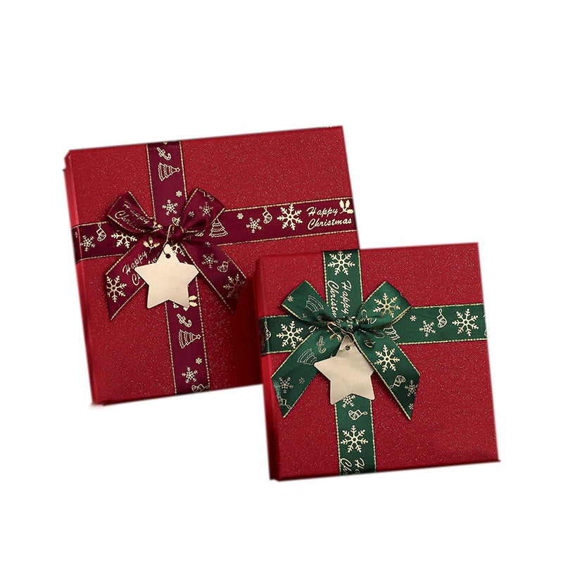 Custom Christmas Gift Box Set Foldable Magnetic Rigid Cardboard Box Custom Logo Xmas Pattern Print Luxury Packaging For Candy Cosmetic Jewelry Holiday Gift OEM Wholesale