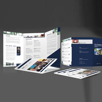 Factory Professional Customized Folded Manual Leaflet Printing Full Color CMYK Product Instruction Pamphlet Advertising Flyer Custom Logo Foldable Brochure Printing Service