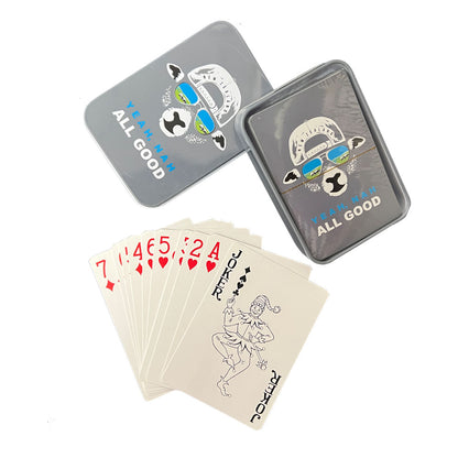 Custom Printed Playing Card Case With Window Food Grade Cardboard Tuck Box Custom Logo Poker Tarot Game Card Storage Packaging For Gift Collection