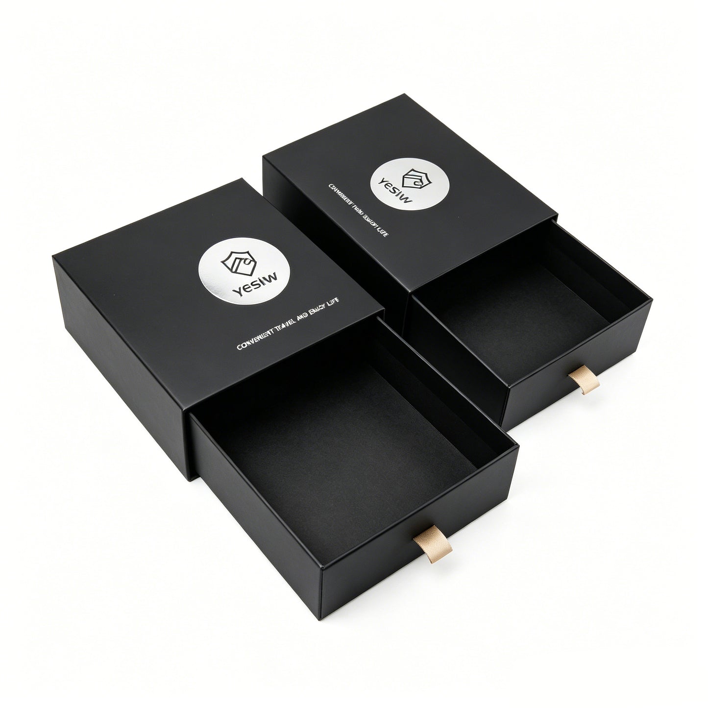 Factory Made Black Matte Slide Drawer Rigid Gift Box Recyclable Minimalist Luxury Perfume Jewelry Watch Packaging Custom Logo Size Contact Us For Matte Black Drawer Packaging Solutions
