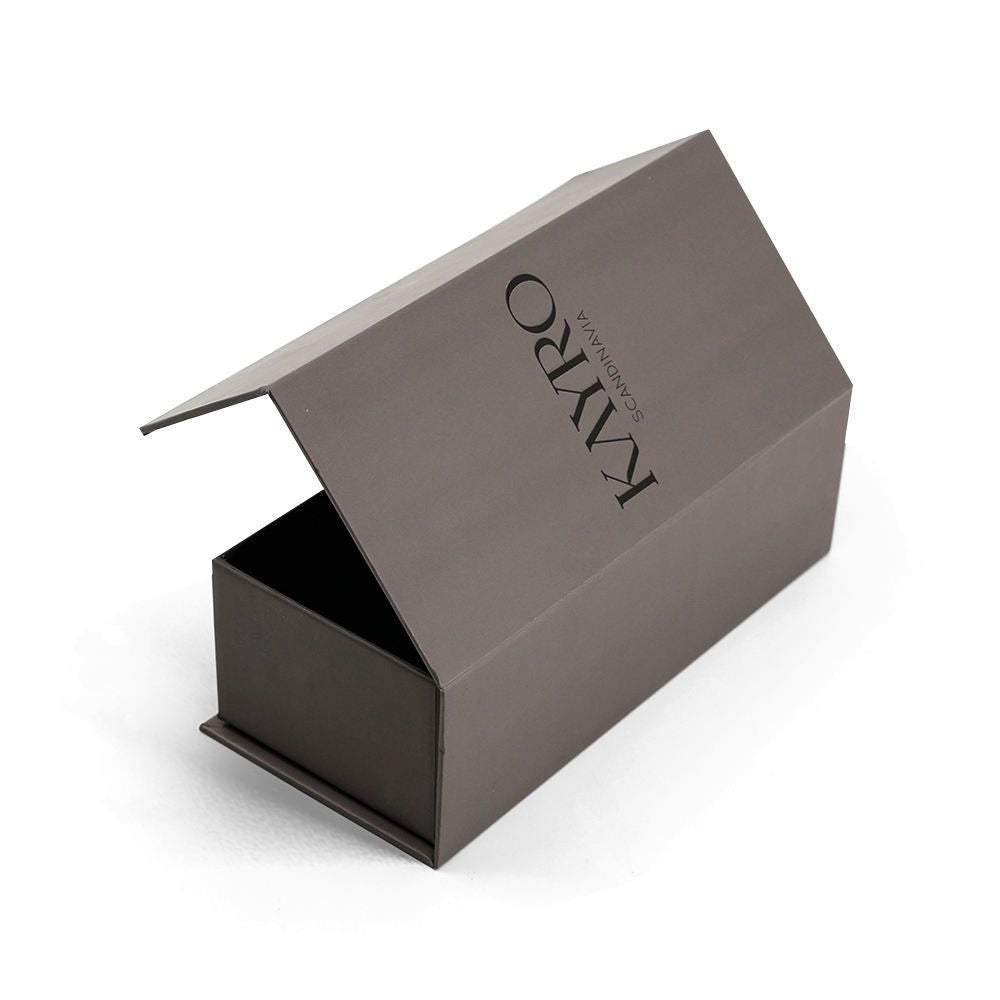 UV Coated Magnetic Flip Rigid Gift Box For 50ml Perfume Bottle Custom Logo CNC Cut EVA Lined Fragrance Cosmetic Packaging Custom Size Contact Us For UV Finish Luxury Perfume Box Solutions