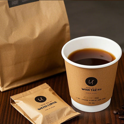 Custom Logo Eco Takeaway Kraft Paper Bags Food Grade Greaseproof Recyclable Brown Paper Shopping Bag With Twisted Handles For Coffee Bakery Fast Food OEM Wholesale