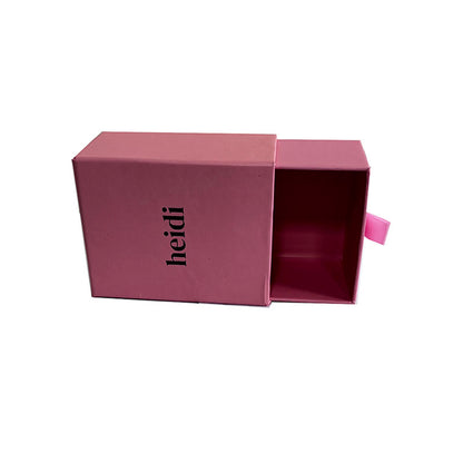 Custom Logo Square Crystal Jewelry Gift Box Recyclable Rigid Heaven Earth Cover Paper Box Luxury Packaging For Ring Necklace Earring Wedding Jewelry
