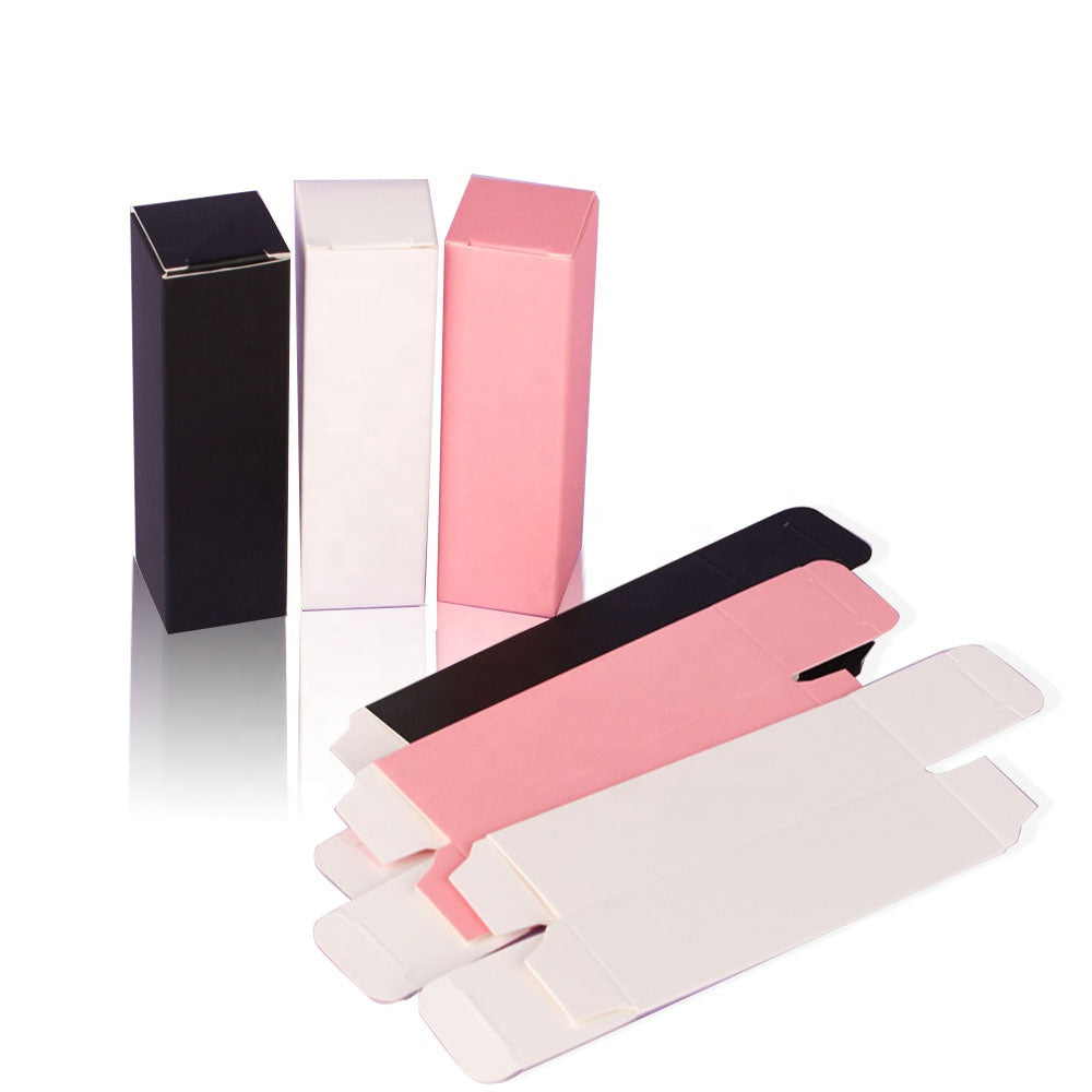 Custom Neutral Small Black Paper Box Custom Logo Matte Recyclable Foldable Mini Cardboard Packaging Box For Jewelry Cosmetic Small Accessories