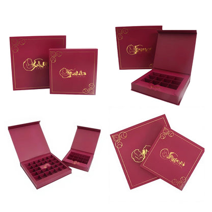 High Grade Custom Flip Chocolate Rigid Gift Box Heaven And Earth Lid Base Custom Logo Print Food Grade Packaging For Truffle Candy Macaron Wedding Valentine OEM Wholesale