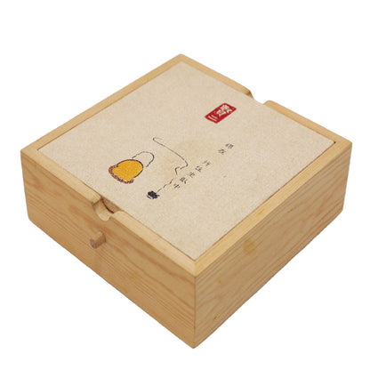 Wooden Tea Box Storage Packaging Gift Box Custom Logo Pine Paulownia MDF Wood For Tea Bag Loose Tea Holiday Business Gift Pack