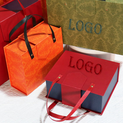 Custom Logo Luxury High Capacity Rigid Paper Gift Box Recyclable Large Capacity Packaging For Corporate Gift Cosmetic Apparel Wellness Set