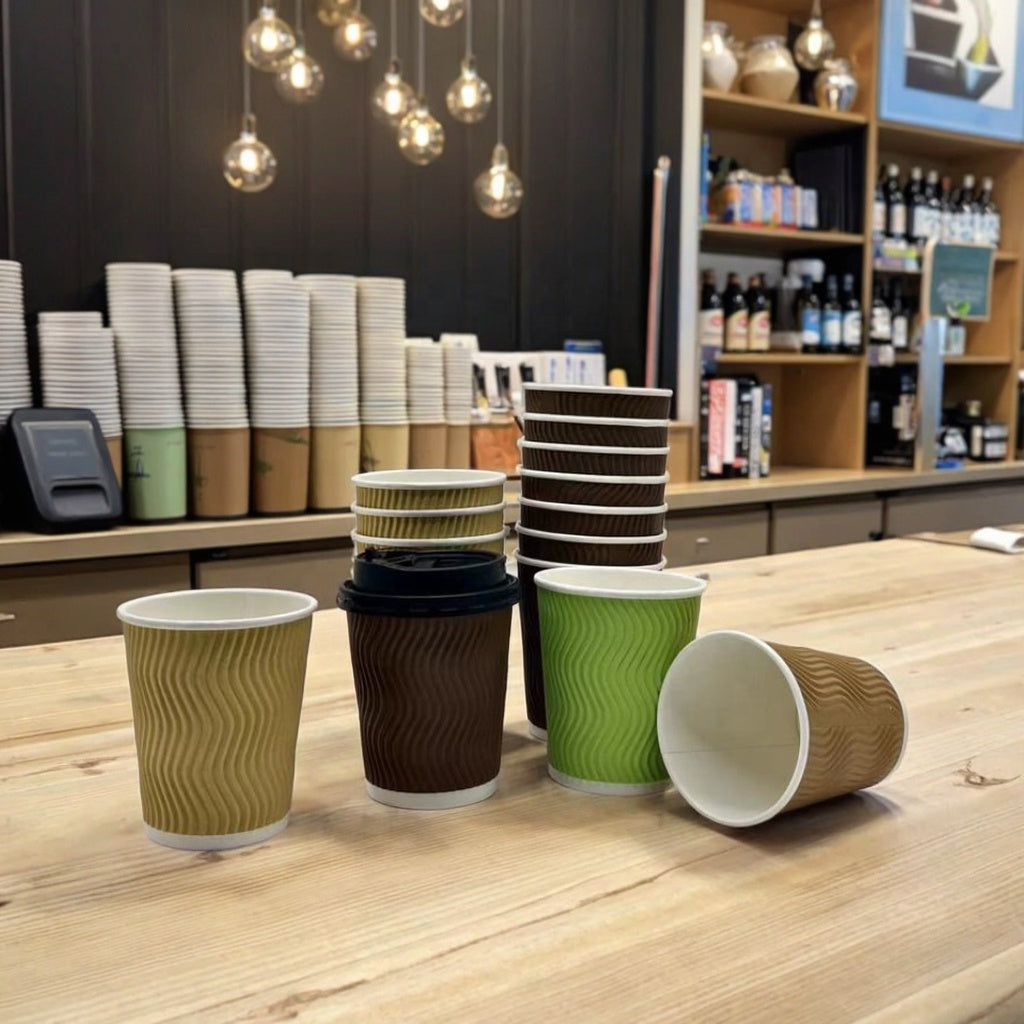 Wholesale Hot Selling Plain Color Disposable Paper Cup Custom Logo For Party Coffee Tea Hot Drink Pack