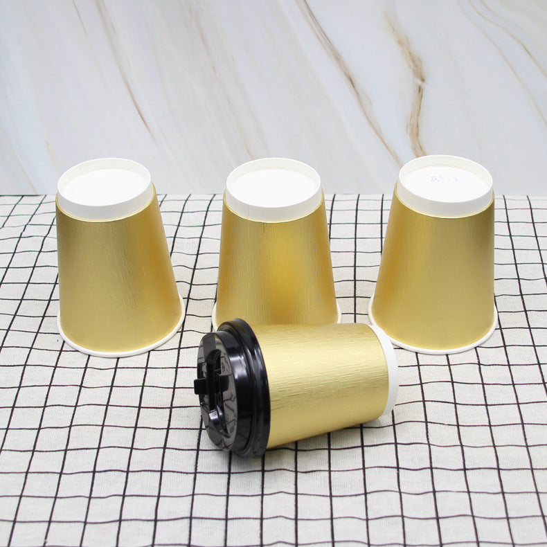 500ml Disposable Paper Coffee Milk Tea Cup Custom Logo Printing Food Grade Single/Double Wall PE/PLA Waterproof Takeaway Beverage Cups With PP/CPLA Lids OEM Wholesale